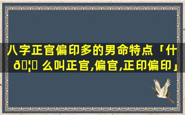 八字正官偏印多的男命特点「什 🦊 么叫正官,偏官,正印偏印」